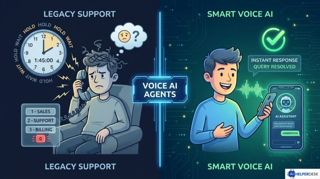 Voice AI agents replacing traditional IVR systems for inbound customer call automation